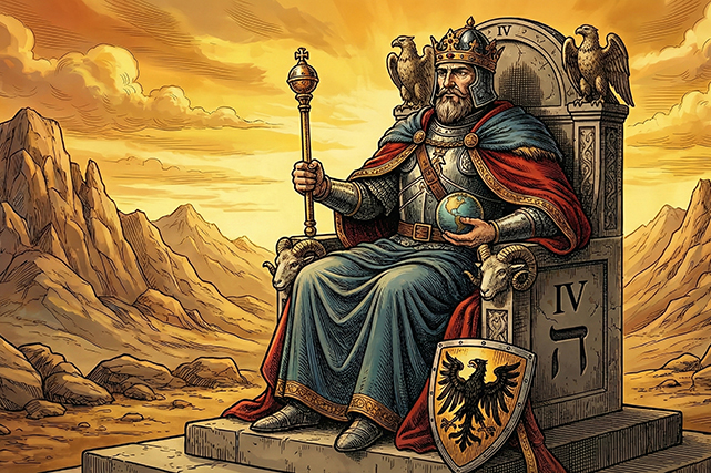 Carte L'Empereur IV Tarot Oswald Wirth symbole du cube